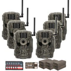 Stealth Cam 36MP Fusion Max Cellular Trail Camera 6-Pack with Fieldmax Lithium 6-Pack Bundle