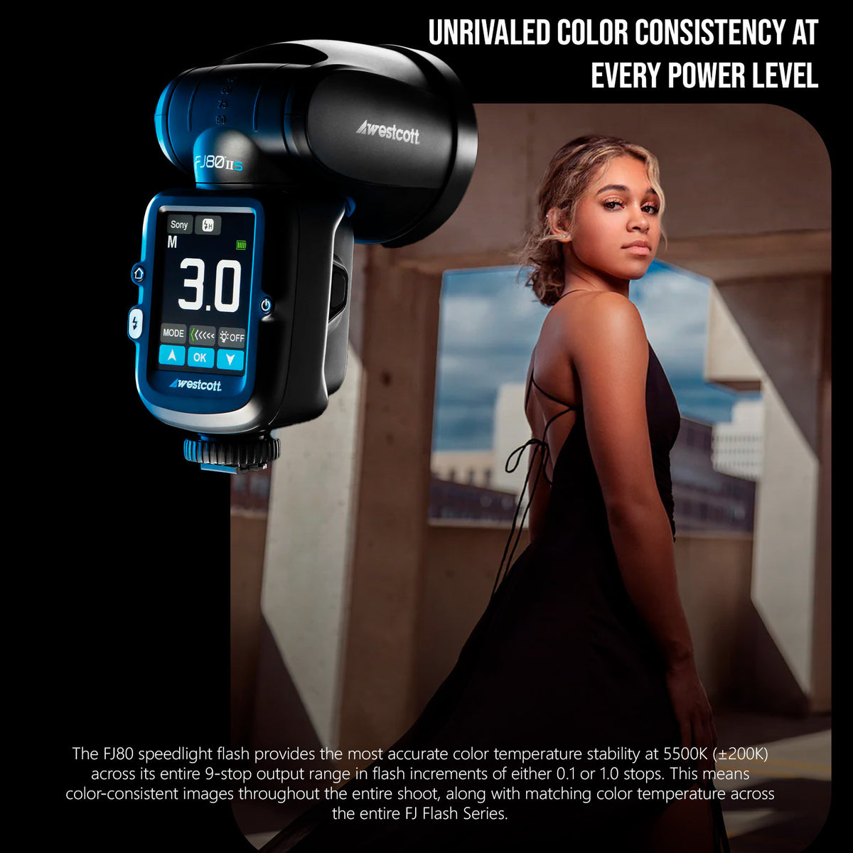 Westcott FJ80 II M Multi-Brand Touchscreen 80Ws Speedlight with Adapter for Sony Cameras