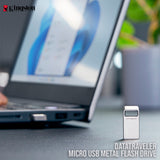 Kingston 64GB DataTraveler Micro USB Metal Flash Drive (10-Pack) and Keyrings (10-Pack) Bundle