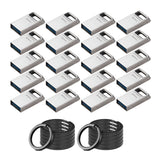 Kingston 64GB DataTraveler Micro USB Metal Flash Drive (20-Pack) and Keyrings (20-Pack) Bundle
