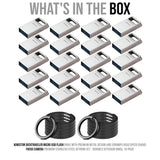 Kingston 64GB DataTraveler Micro USB Metal Flash Drive (20-Pack) and Keyrings (20-Pack) Bundle