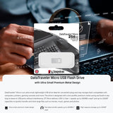 Kingston 64GB DataTraveler Micro USB Metal Flash Drive (5-Pack) and Keyrings (10-Pack) Bundle