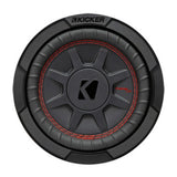 Kicker CompRT 6.75-Inch 2 Ohm Red Double Stitch Subwoofer with Heat Management (Black)