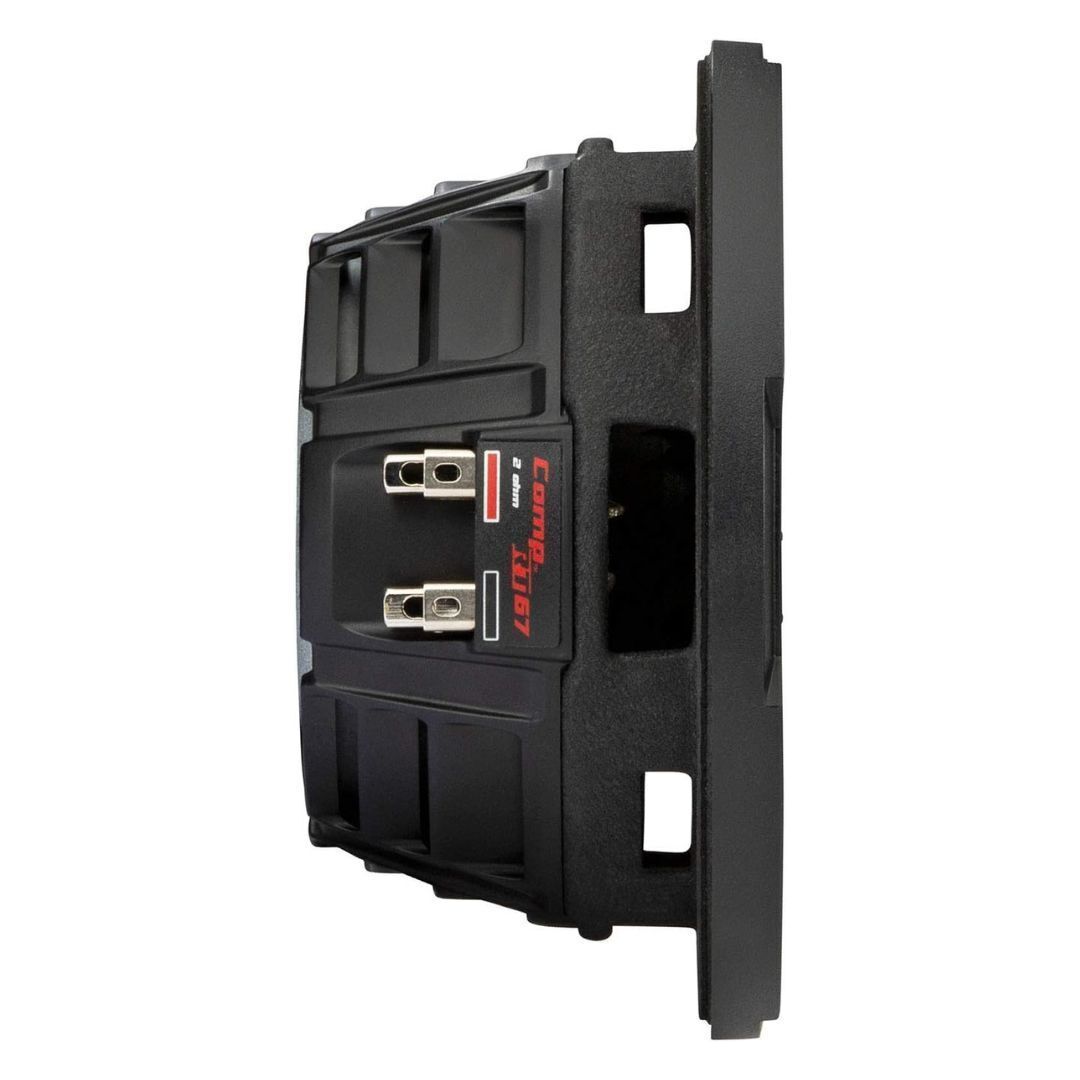 Kicker CompRT 6.75-Inch 2 Ohm Red Double Stitch Subwoofer with Heat Management (Black)