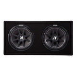 Kicker Dual Comp 12-Inch Stout Custom Box Design Subwoofer Enclosure with 2-Ohm Terminal (Black)