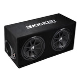 Kicker Dual Comp 12-Inch Stout Custom Box Design Subwoofer Enclosure with 2-Ohm Terminal (Black)