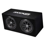 Kicker Dual Comp 12-Inch Stout Custom Box Design Subwoofer Enclosure with 2-Ohm Terminal (Black)