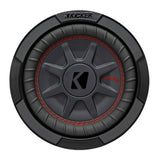 Kicker CompRT 8-Inch 2 Ohm DVC Red Double Stitch Subwoofer with Heat Management (Black)