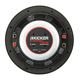 Kicker CompRT 8-Inch 2 Ohm DVC Red Double Stitch Subwoofer with Heat Management (Black)