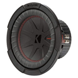 Kicker CompR 8-Inch 2-Ohm DVC Red Double Stitch Subwoofer with SoloKon Technology (Black)