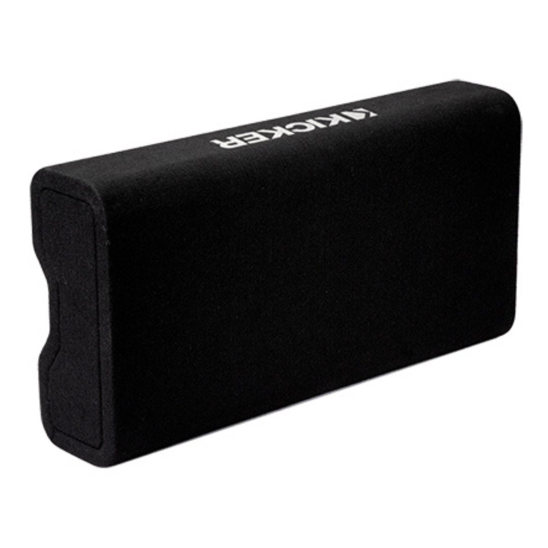 Kicker Down-Firing 8-Inch CompRT 2-Ohm TRTP Red Double Stitch Subwoofer Enclosure (Black)