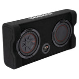 Kicker Down-Firing 8-Inch CompRT 2-Ohm TRTP Red Double Stitch Subwoofer Enclosure (Black)