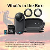 Insta360 GO 3S Action Camera (128GB, Midnight Black) with Lens Guard and 128GB Memory Card Bundle