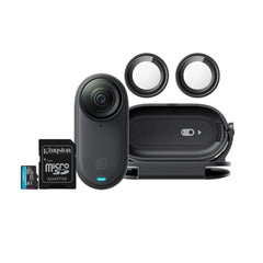 Insta360 GO 3S Action Camera (128GB, Midnight Black) with Lens Guard and 128GB Memory Card Bundle