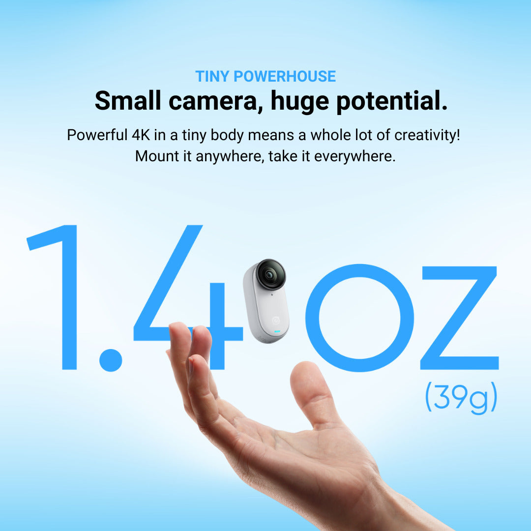 Insta360 GO 3S Action Camera (64GB, Arctic White) with 128GB MicroSD Card and Action Mount Bundle