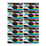 Ilford Ilfocolor Rapid Retro Single Use Camera with 31mm Optical Lens (White, 10-Pack) Bundle