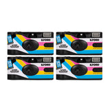 Ilford Ilfocolor Rapid Half Frame Single-Use Camera with 31mm Lens (Black, 4-Pack) Bundle