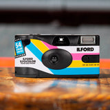 Ilford Ilfocolor Rapid Half Frame Single-Use Camera with 31mm Lens (Black, 4-Pack) Bundle