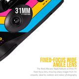 Ilford Ilfocolor Rapid Retro Single Use Camera with 31mm Optical Lens (Black, 4-Pack) Bundle