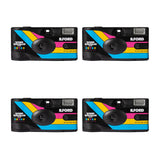 Ilford Ilfocolor Rapid Retro Single Use Camera with 31mm Optical Lens (Black, 4-Pack) Bundle