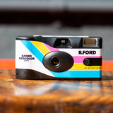 Ilford Ilfocolor Rapid Retro Single Use Camera with 31mm Optical Lens (White, 4-Pack) Bundle