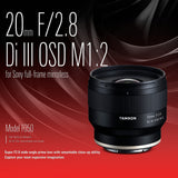 Tamron 20mm F2.8 Di III OSD Wide-Angle Prime Lens with Software Suite and Card Reader Bundle