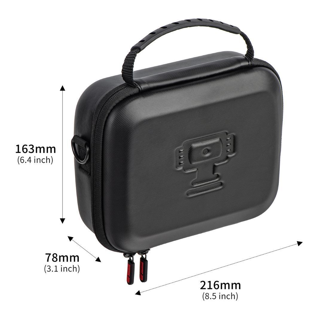 STARTRC PU Storage Bag for DJI Osmo Pocket 3 Action Camera with Water-Resistant Design (Black)
