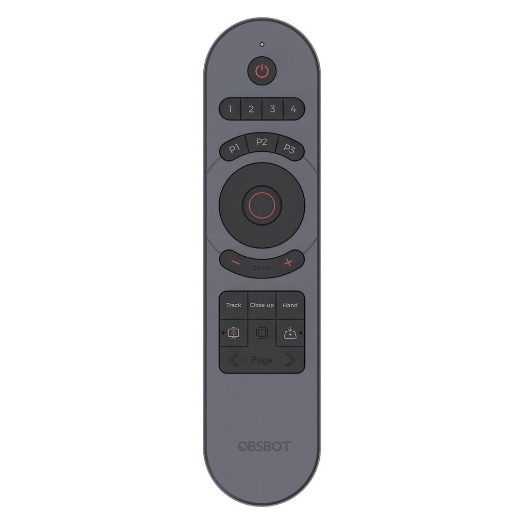 OBSBOT Smart Wireless Remote Controller with USB-A Dongle and Intuitive Buttons for Tiny 2 (Gray)