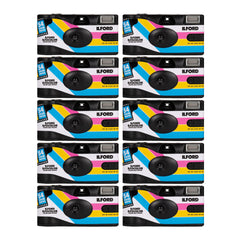 Ilford Ilfocolor Rapid Half Frame Single-Use Camera with 31mm Lens (Black, 10-Pack) Bundle