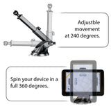 Knox Gear GPS Suction Cup Mount with Lightweight Design, Adjustable Height, and Pivoting Arm (Black)