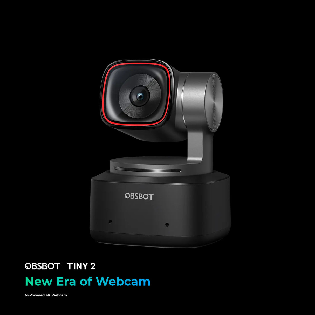 OBSBOT Tiny 2 AI-Powered PTZ 4K Webcam with Dual Native ISO Technology and Dynamic Gesture Bundle