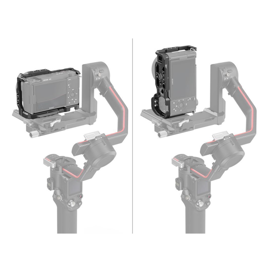 SmallRig Aluminum Alloy Formfitting Camera Cage with Built-In Rubber Pads and Grip for Sony ZV-E10