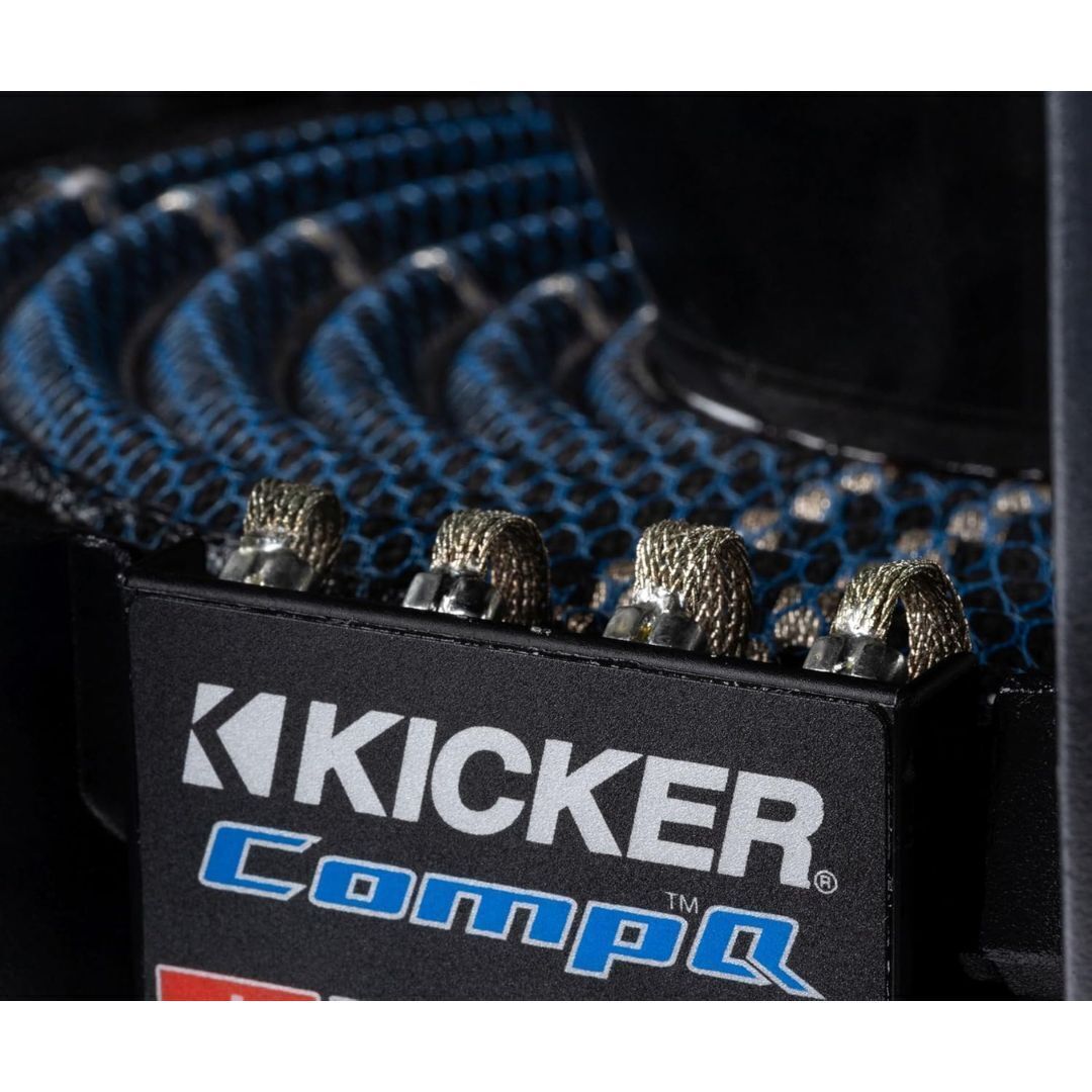 Kicker CompQ 10-Inch Subwoofer with DVC 2-Ohm, Forced-Air Cooling, and Increased Power Handling