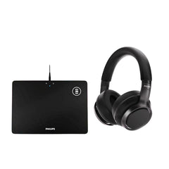 Philips H9505BK Over-Ear Wireless Headphones with Gaming Mouse Pad Bundle