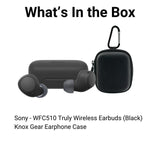 Sony WF-C510 Truly Wireless Earbuds (Black) with Earphone Travel and Storage Case Bundle