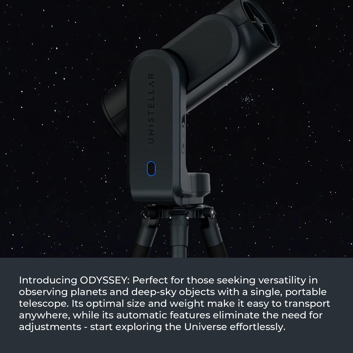 Unistellar Odyssey Compact and Fully Automated Smart Telescope with Nikon Optics (Black) Bundle