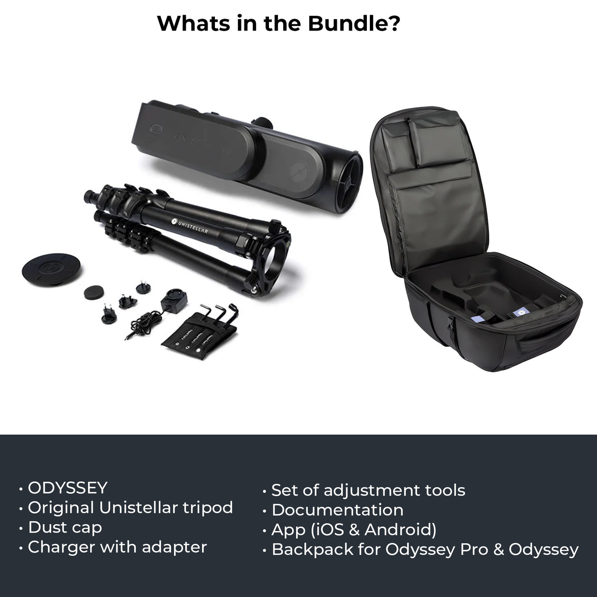 Unistellar Odyssey Compact and Fully Automated Smart Telescope with Nikon Optics (Black) Bundle
