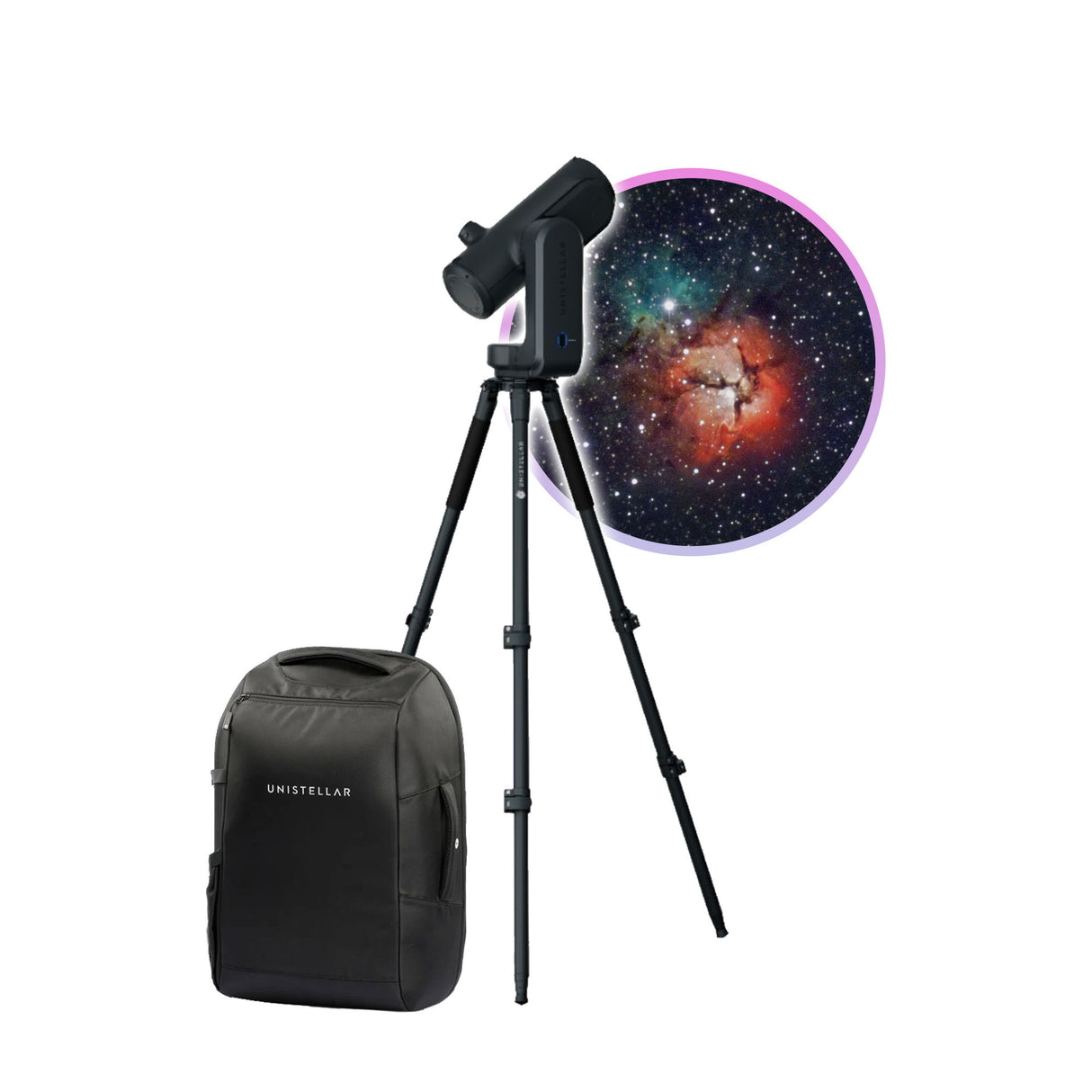 Unistellar Odyssey Pro Compact Smart Telescope with Nikon Eyepiece Technology (Black) Bundle