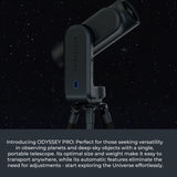 Unistellar Odyssey Pro Compact Smart Telescope with Nikon Eyepiece Technology (Black) Bundle