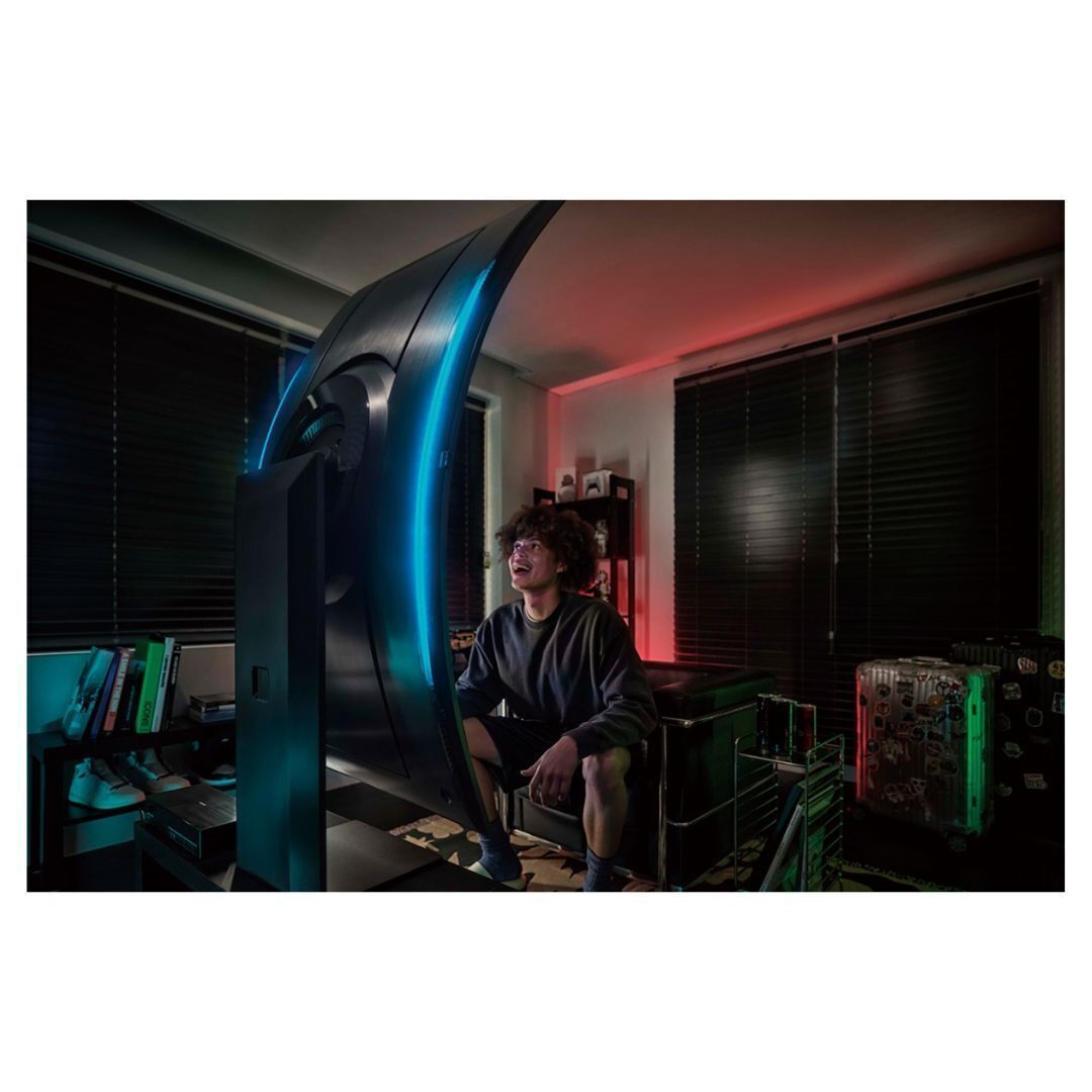 Samsung Odyssey Ark 2nd Generation UHD 165Hz Quantum Mini-LED Curved 55-Inch Gaming Monitor (Black)