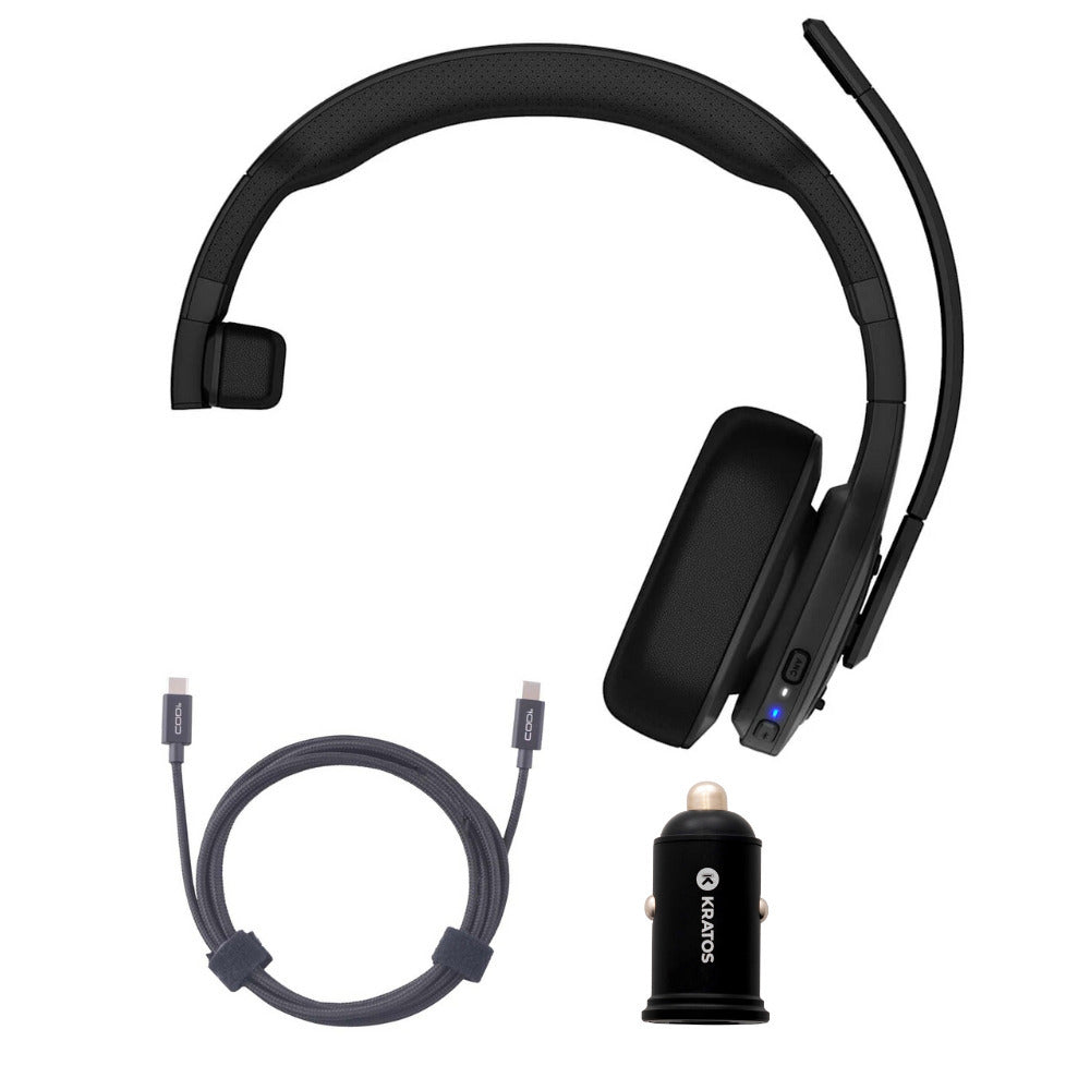 Garmin dezl Ergonomic Headset 110 for Truckers with LED Flashlight (Black, Single-Ear) Bundle