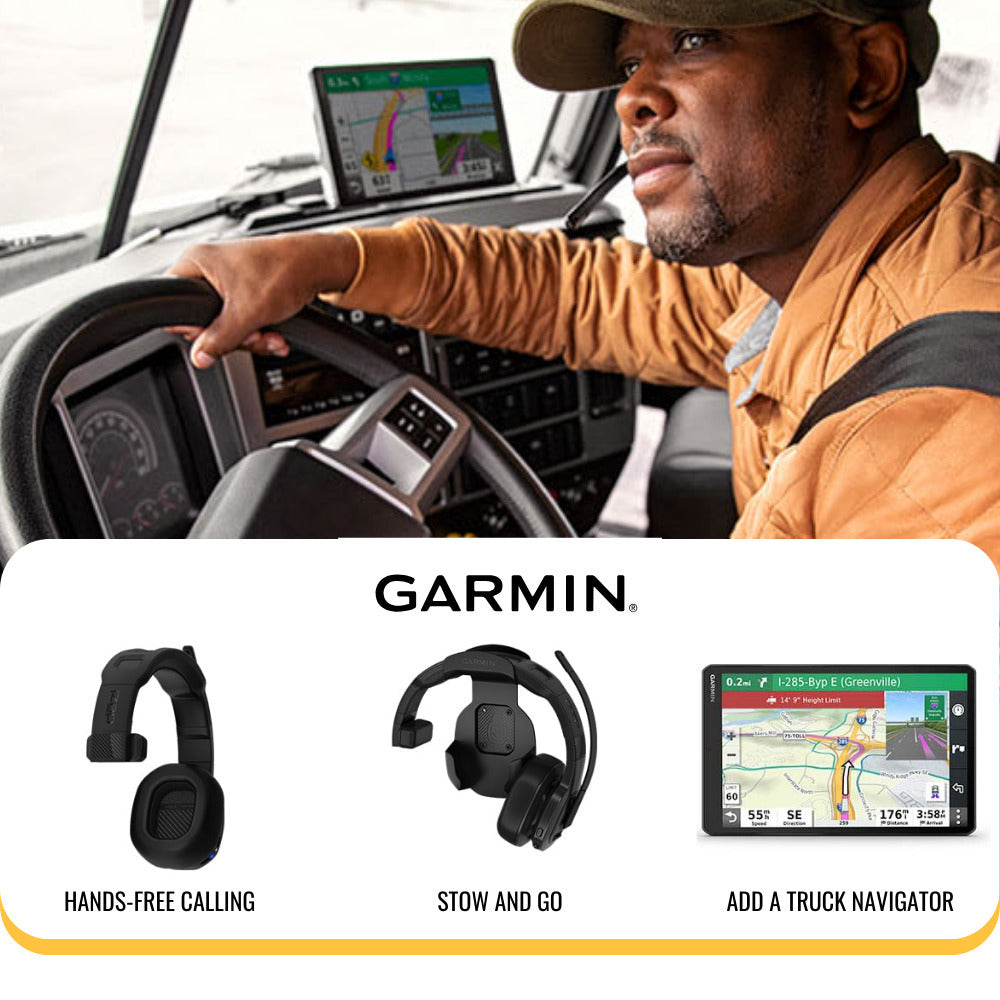 Garmin dezl Ergonomic Headset 110 for Truckers with LED Flashlight (Black, Single-Ear) Bundle