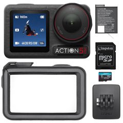DJI Osmo Action 5 Pro Standard Combo with 47GB Storage & 155° FOV and 64GB MicroSD Card Bundle