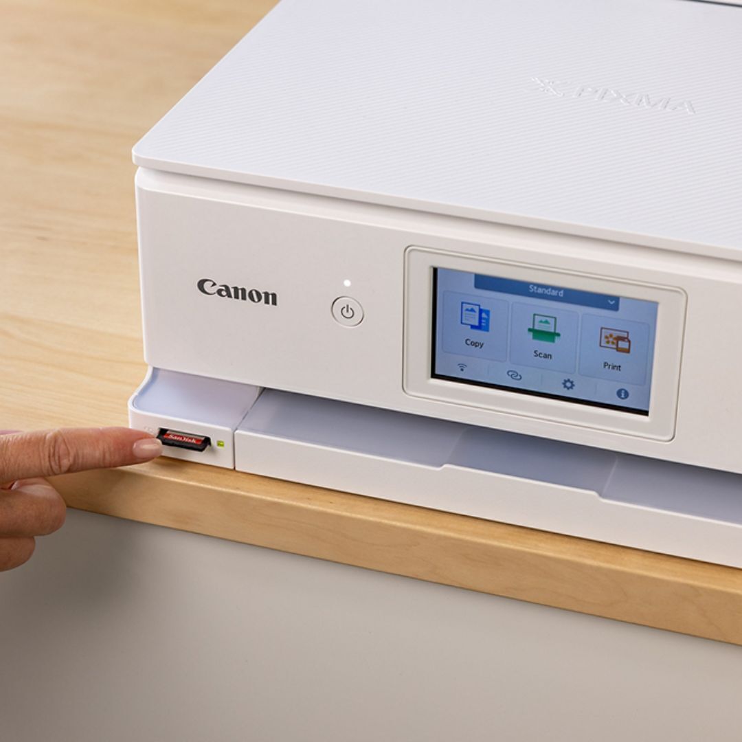 Canon PIXMA TS8820 Wireless 3-In-1 Home Printer with 4.3-Inch Color LCD Touchscreen (White)