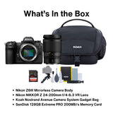 Nikon Z6III FX-Format Mirrorless Camera Body with NIKKOR Z VR Lens, 128GB Card, and Bag Bundle