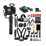GoPro HERO12 Black Creator Edition Action Camera with Charger, Accessory Kit, and 128GB Card Bundle