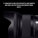 Sigma 24mm F1.4 DG HSM Art Lens with USB Dock, Camera Bag, 64GB Memory Card, and 77mm Filter Bundle