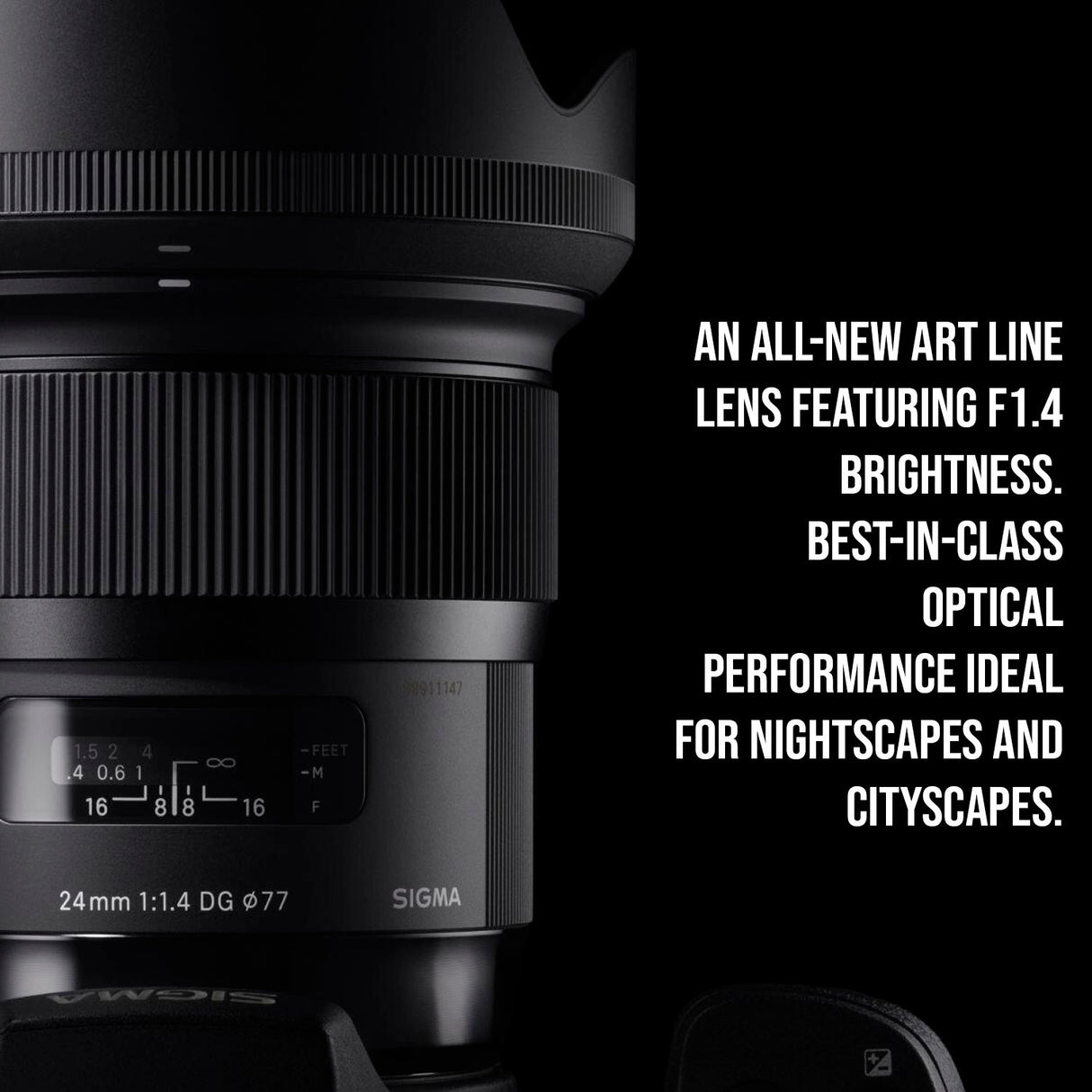 Sigma 24mm F1.4 DG HSM Art Lens with USB Dock, Camera Bag, 64GB Memory Card, and 77mm Filter Bundle