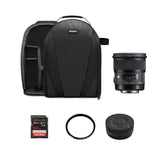 Sigma 24mm F1.4 DG HSM Art Lens with USB Dock, Camera Bag, 64GB Memory Card, and 77mm Filter Bundle