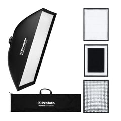 Profoto Softbox 3x4-Feet Rectangular Removable Diffuser (Silver) with Softgrid and Edge Mask Bundle